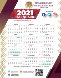 Calendario Oficial 2021
